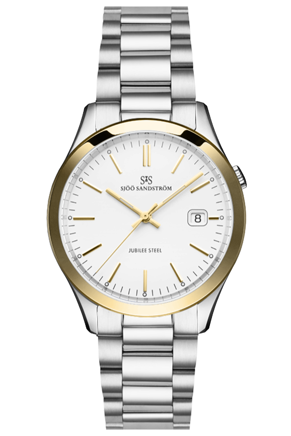 Sjöö Sandström Jubilee Steel 40mm Vit & Guld PVD 019276