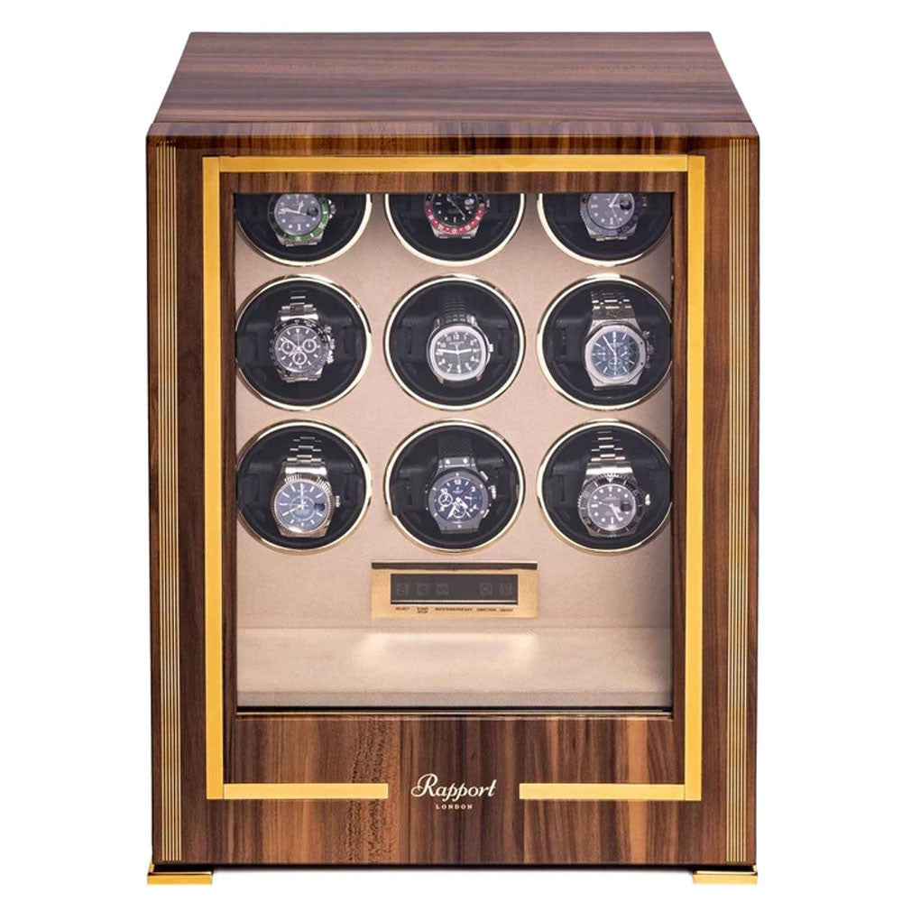 Rapport London - Paramount Nine Watch Winder Valnöt W309