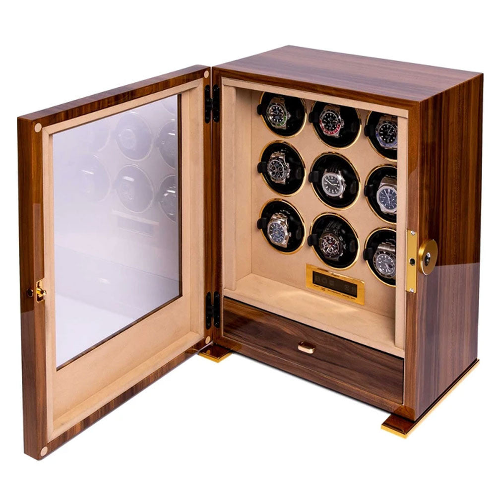 Rapport London - Paramount Nine Watch Winder Valnöt W309