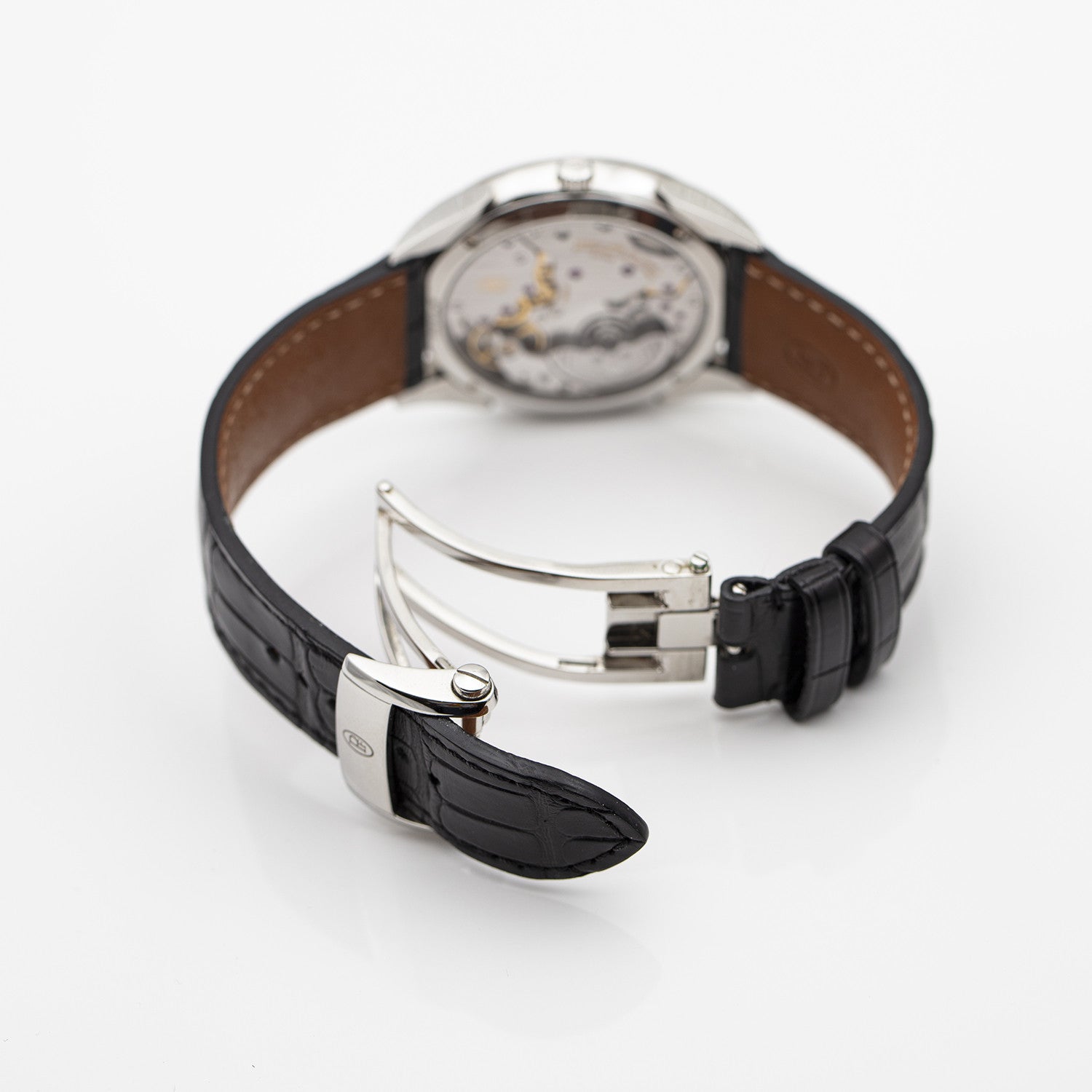 BEGAGNAD Parmigiani Fleurier Tonda 1950 Black & läderrem PFC288-0001400-XA1442