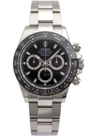 BEGAGNAD Rolex Daytona 40mm kronograf med svart urtavla och stål 116500LN