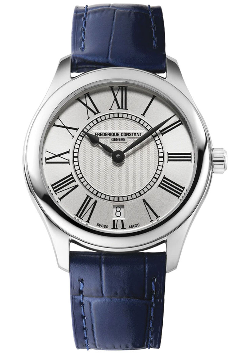 Frederique Constant - Classics Ladies Quartz 36mm Silver Dial & Blue Leather Strap FC-220MS3B6