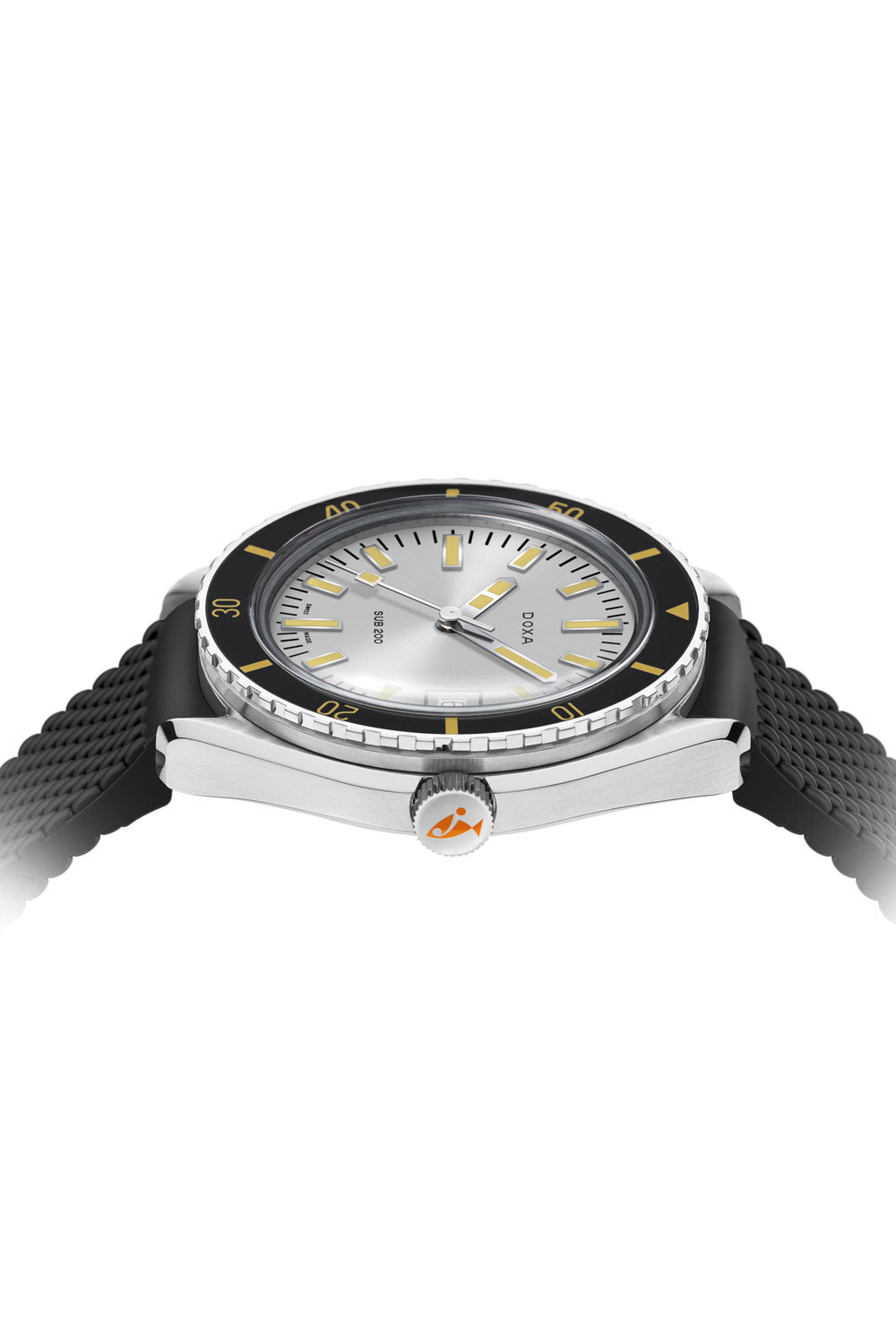 DOXA - Sub 200 Searambler Silver & Rubber Strap 799.10.021.20