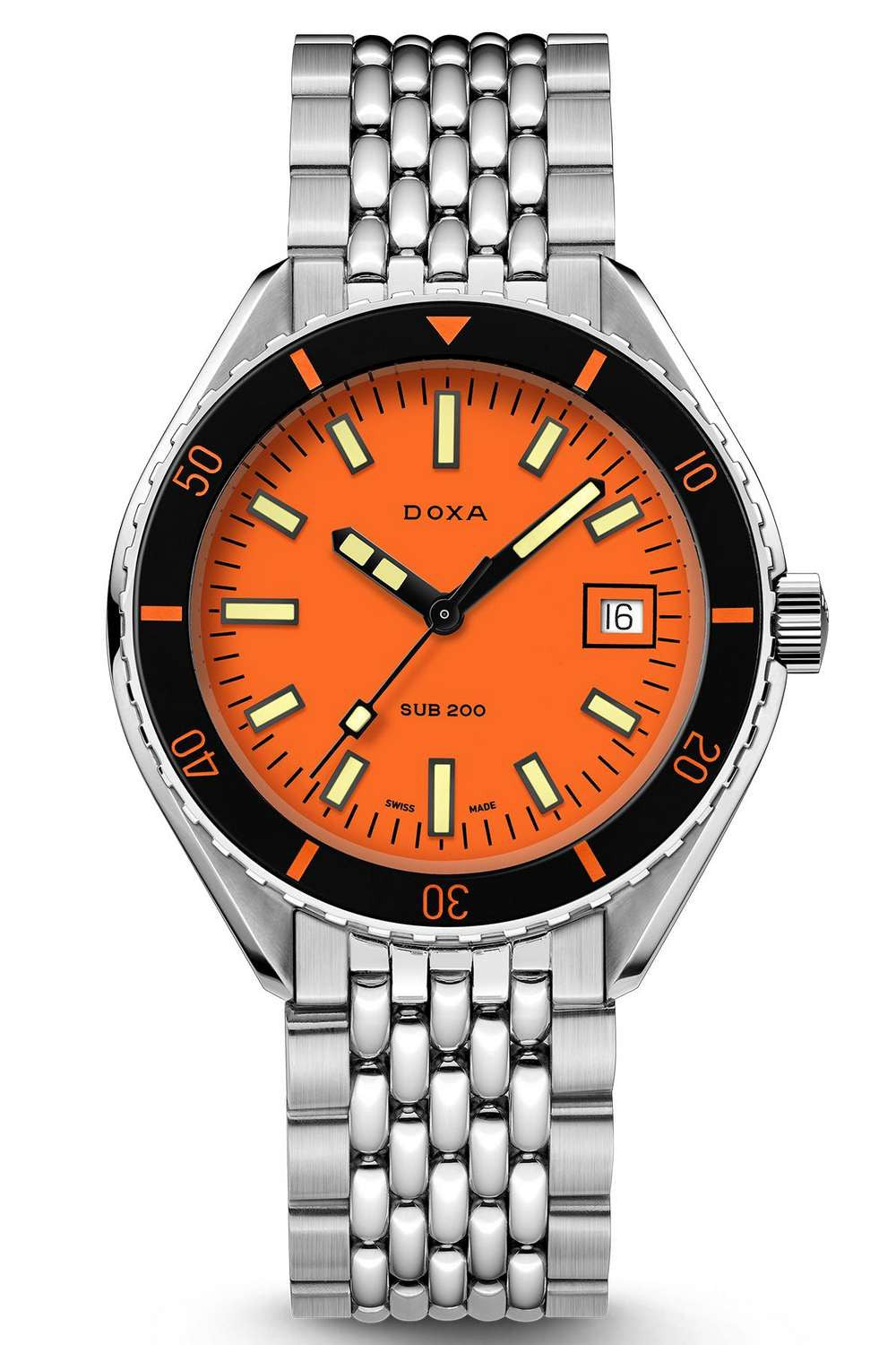 DOXA - Sub 200 Professional Orange & Steel Bracelet 799.10.351.10