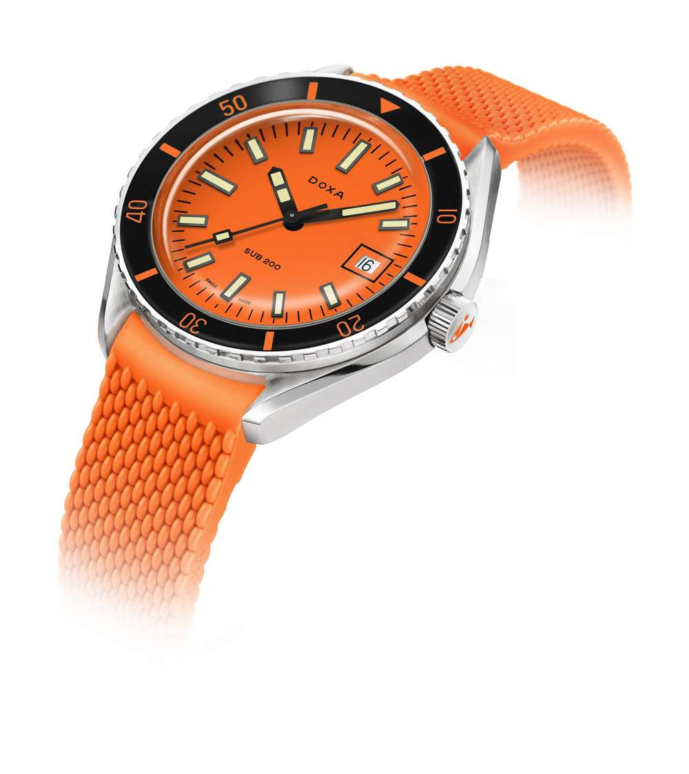 DOXA - Sub 200 Professional Orange & Gummiband 799.10.351.21