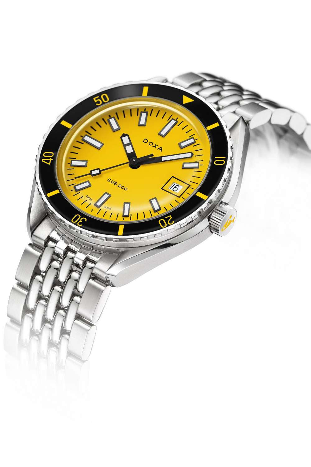 DOXA - Sub 200 Divingstar Yellow & Steel Bracelet 799.10.361.10