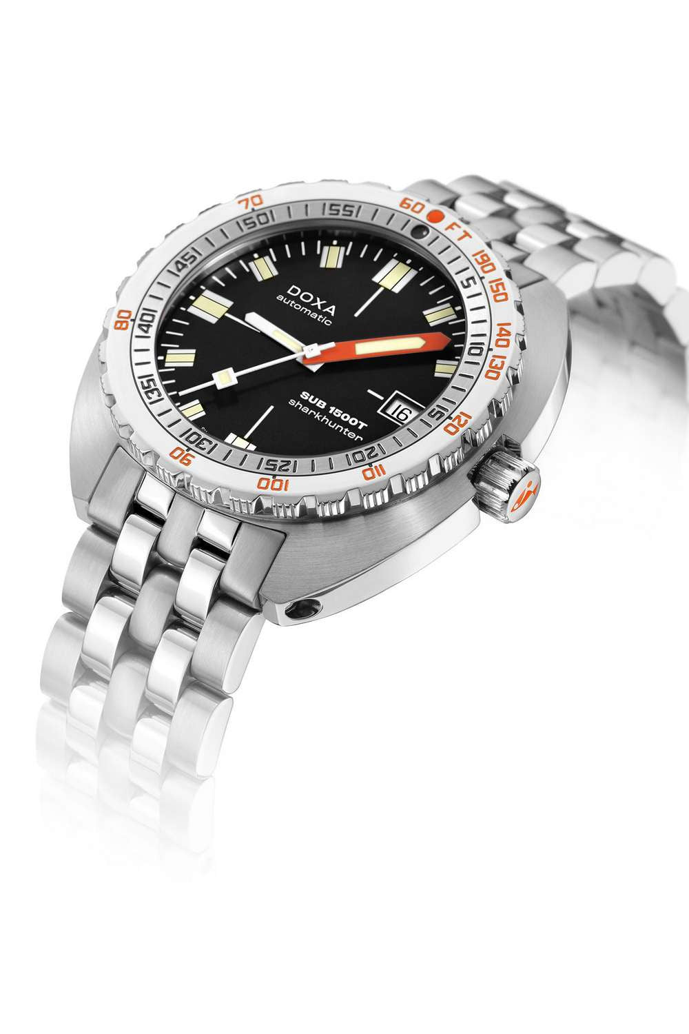 DOXA - Sub 1500T Sharkhunter Svart & Stållänk 881.10.101.10