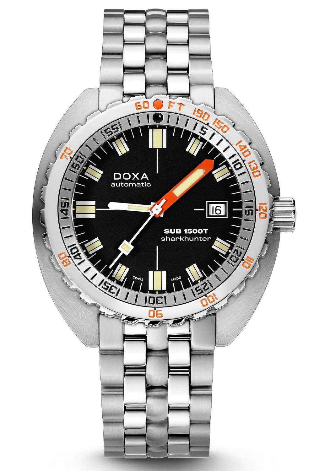 DOXA - Sub 1500T Sharkhunter Svart & Stållänk 881.10.101.10
