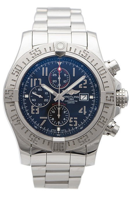 SÅLD - BEGAGNAD Breitling Super Avenger II Svart A13371111B2A1