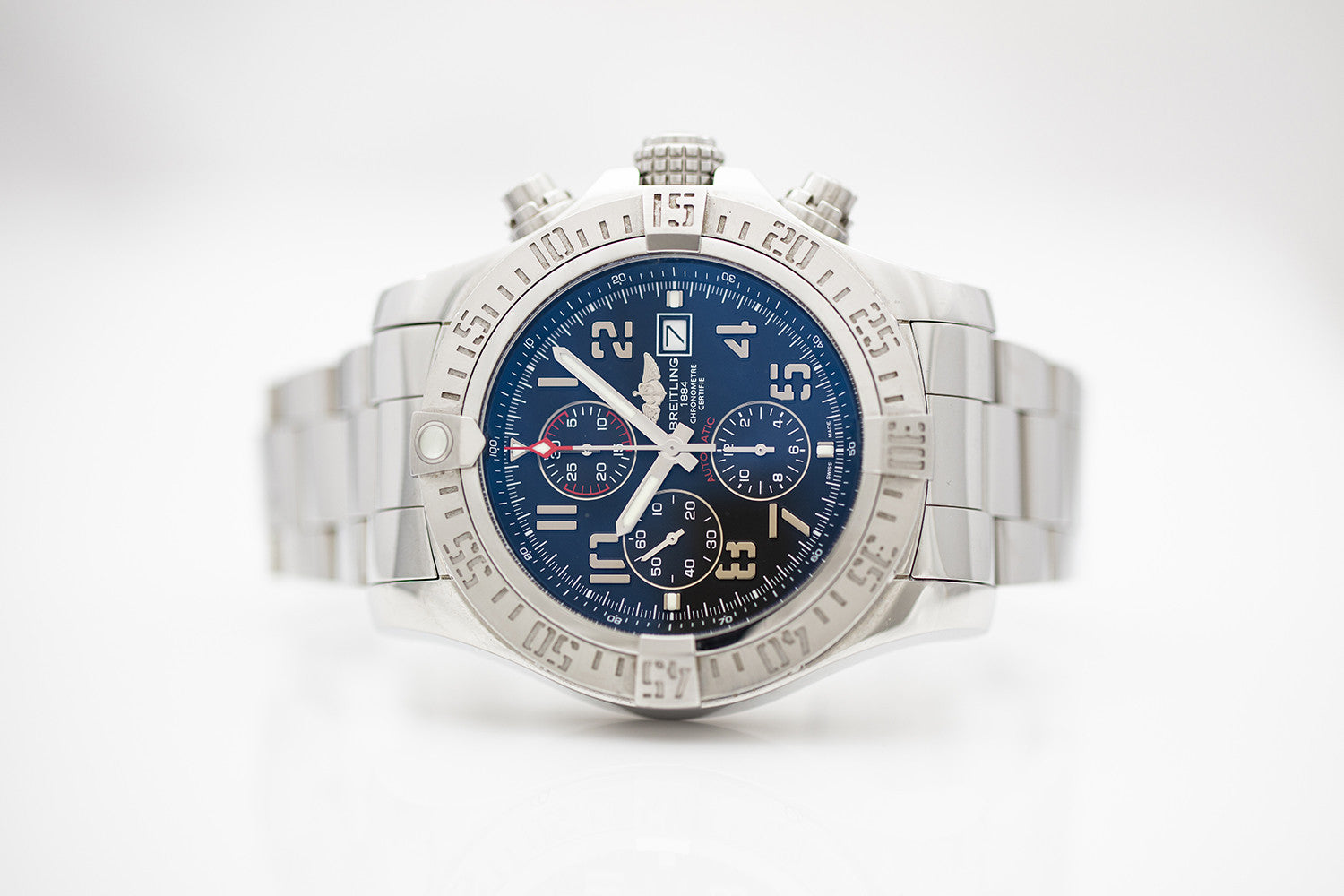 SÅLD - BEGAGNAD Breitling Super Avenger II Svart A13371111B2A1