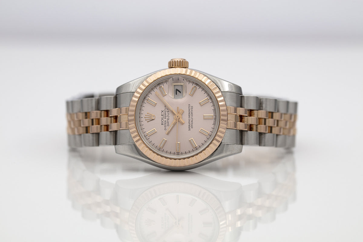 SÅLD - BEGAGNAD Rolex Lady Datejust 26 mm automatisk, roséguld & stål 179171