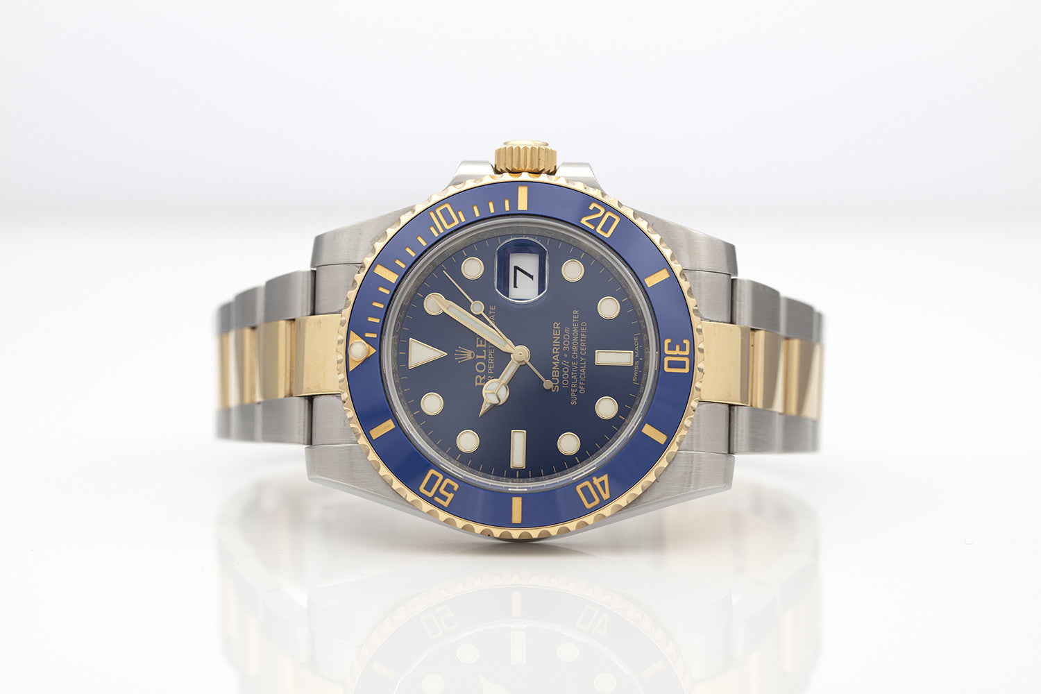SÅLD - BEGAGNAD Rolex Submariner Date 40mm Blå, Stål & Guld 116613LB