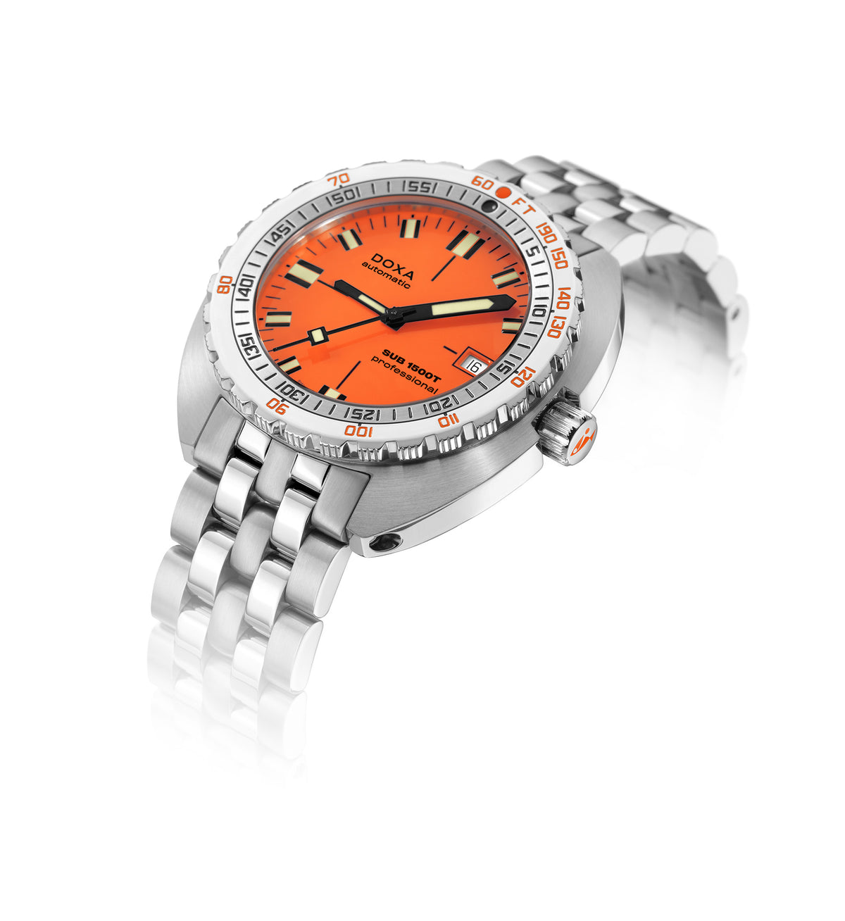 DOXA - Sub 1500T Professional Orange & Stålarmband 883.10.351.10