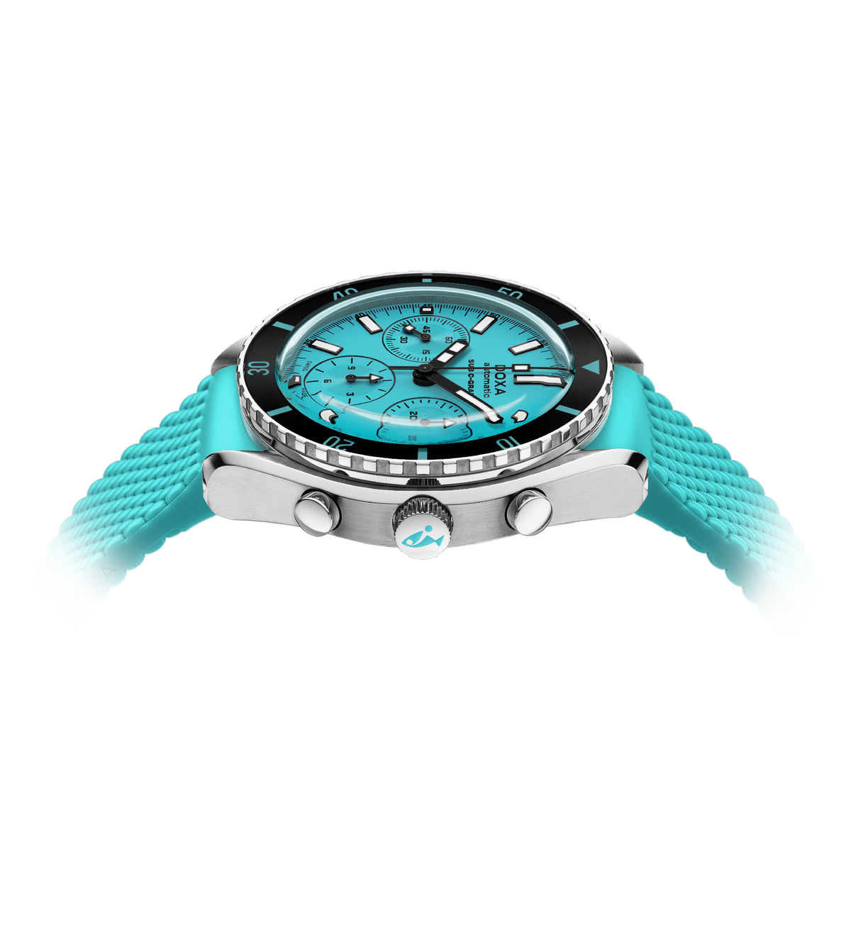 DOXA - Sub 200 C-Graph Aquamarine Turquoise & Rubber Strap 798.10.241.25