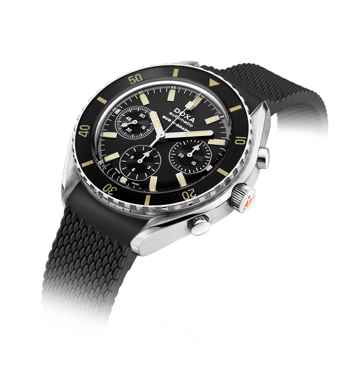 DOXA - Sub 200 C-Graph Sharkhunter Black & Rubber Strap 798.10.101.20