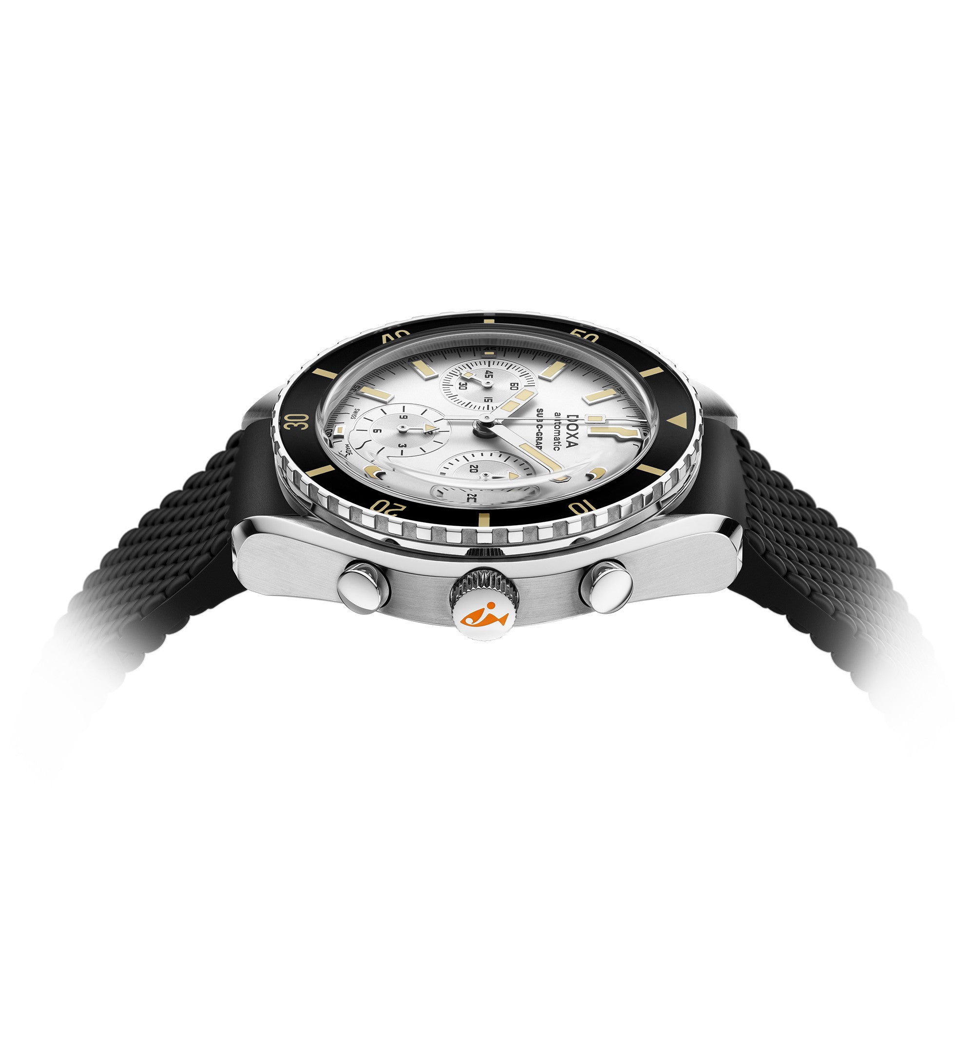 DOXA - Sub 200 C-Graph Searambler Silver & Rubber Strap 798.10.021.20