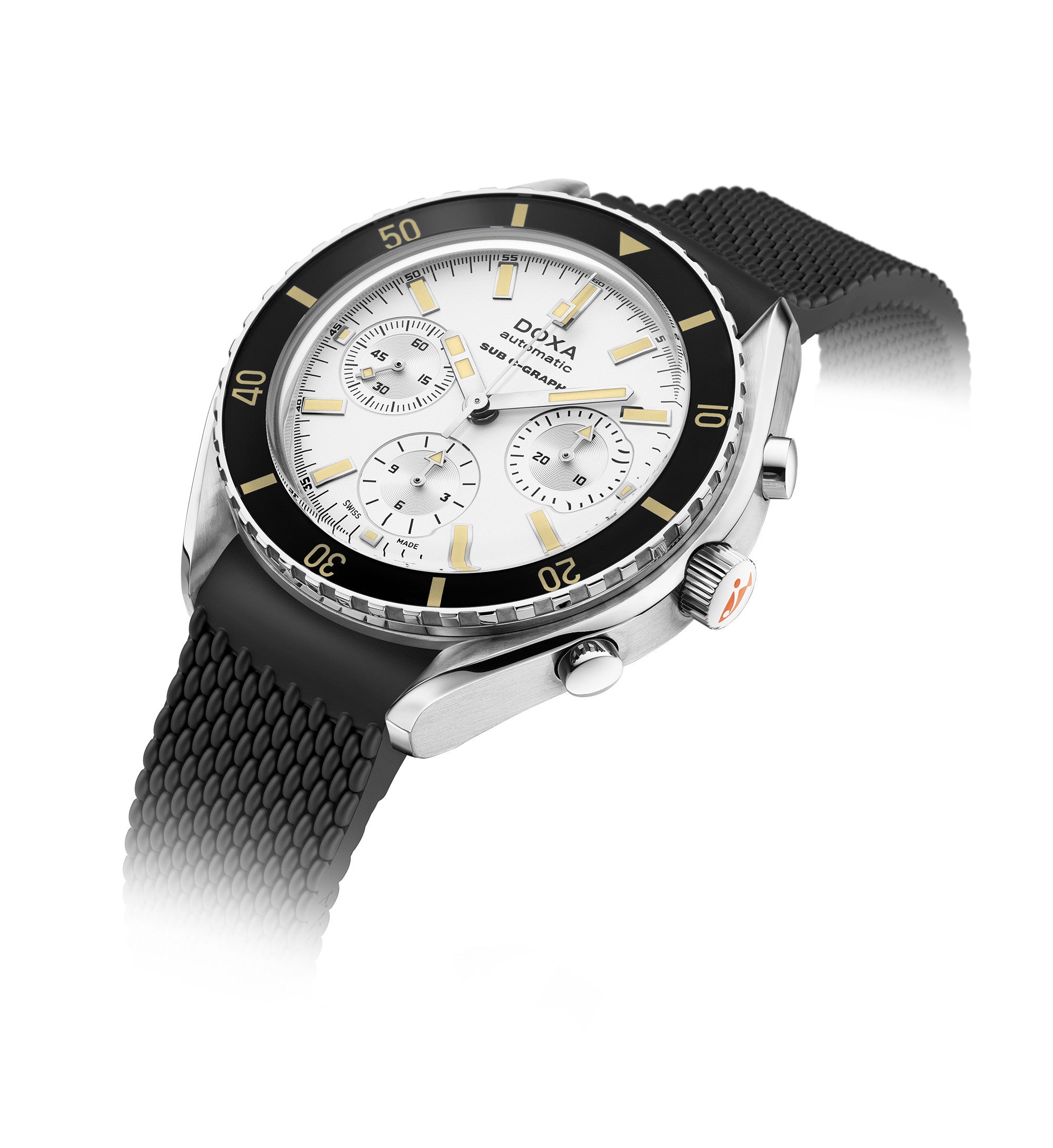 DOXA - Sub 200 C-Graph Searambler Silver & Rubber Strap 798.10.021.20
