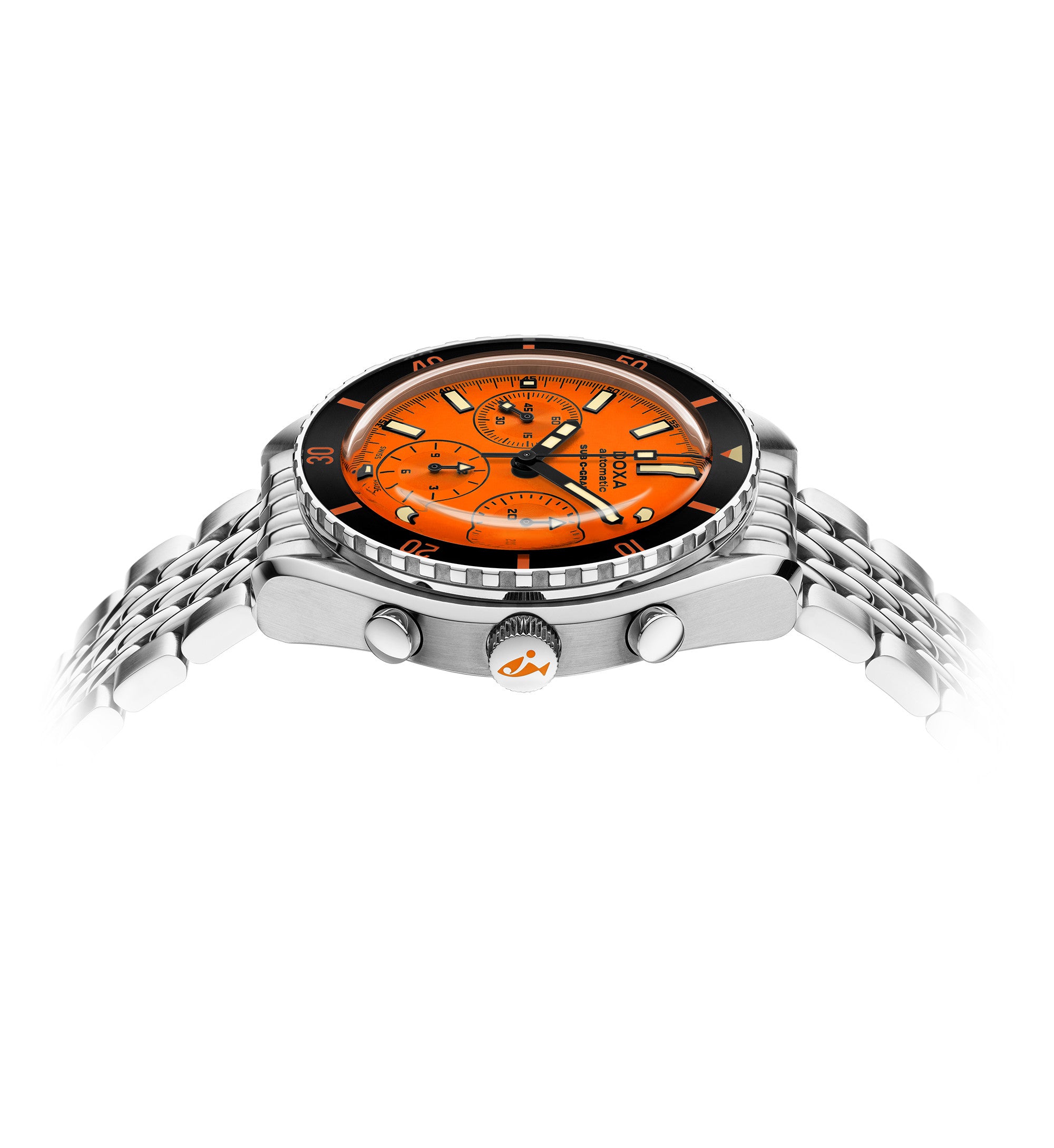 DOXA - Sub 200 C-Graph Professional Orange & Steel Bracelet 798.10.351.10