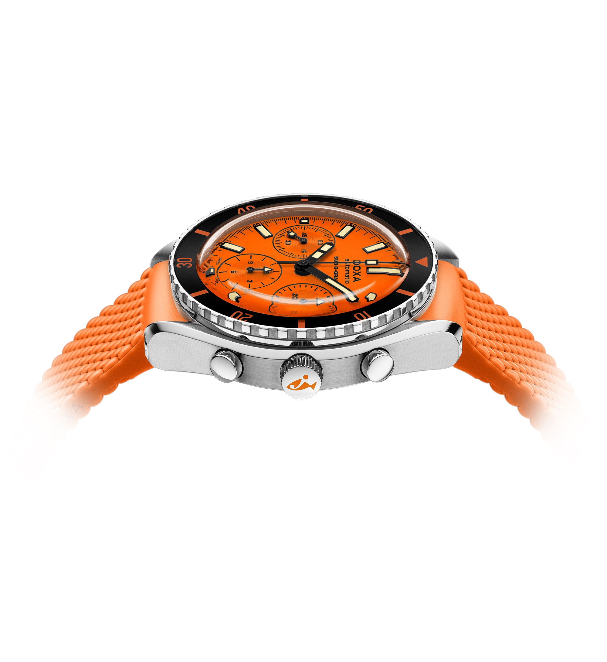 DOXA - Sub 200 C-Graph Professional Orange & Gummirem 798.10.351.21