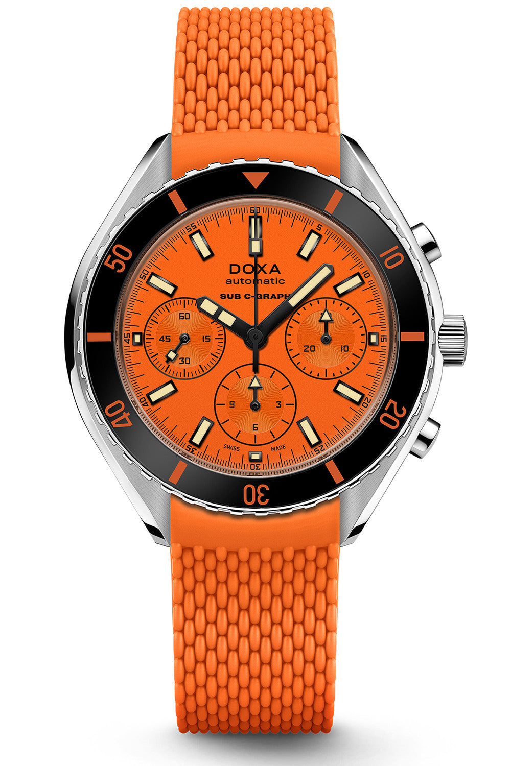 DOXA - Sub 200 C-Graph Professional Orange & Gummirem 798.10.351.21
