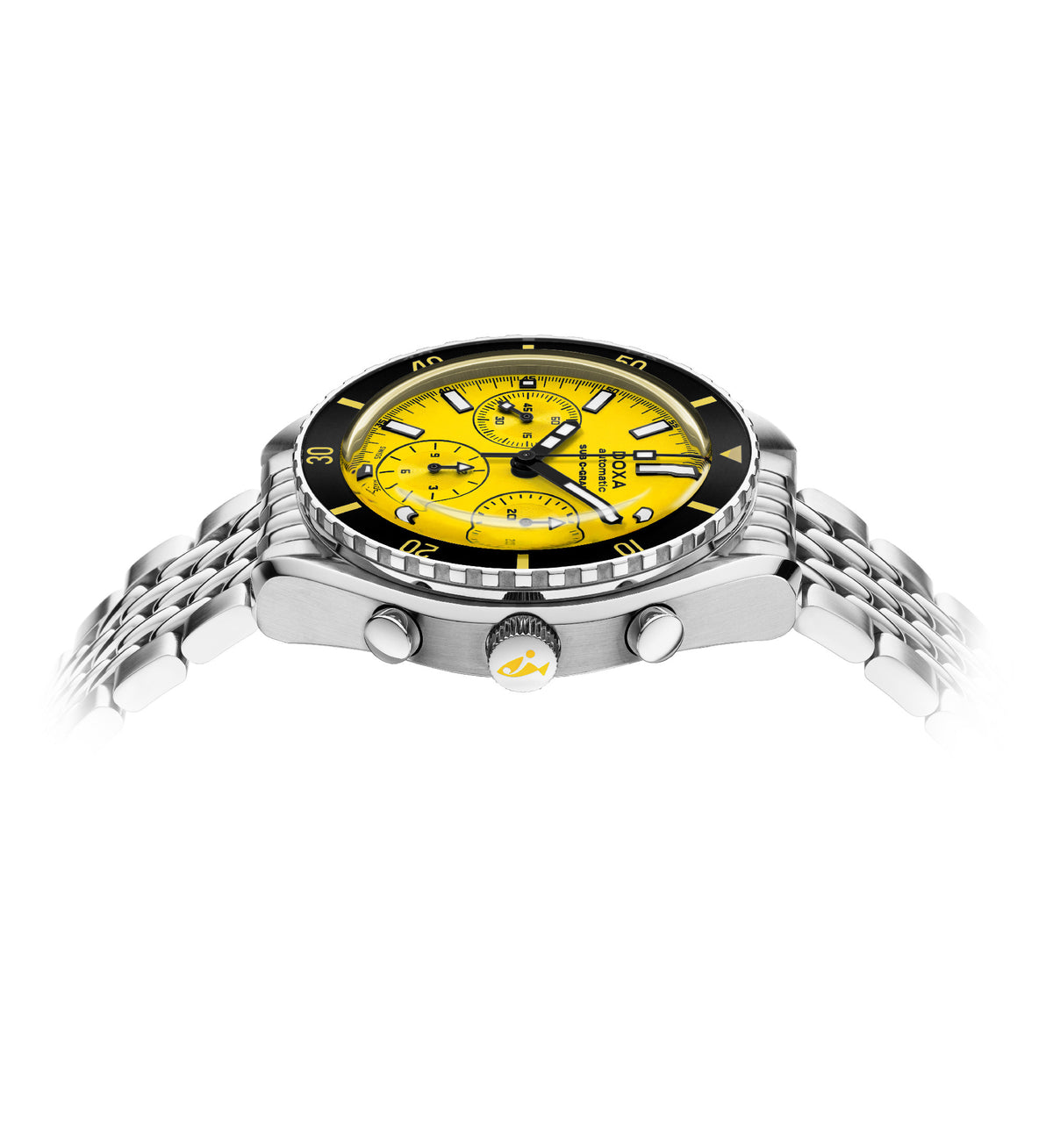 DOXA - Sub 200 C-Graph Divingstar Yellow & Steel Bracelet 798.10.361.10