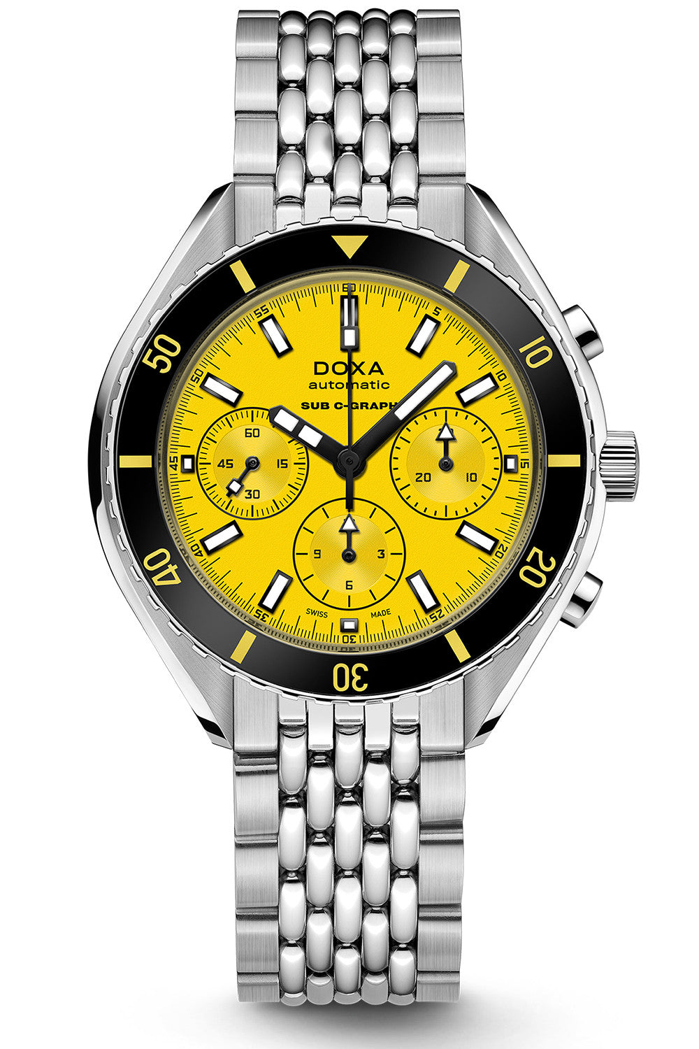 DOXA - Sub 200 C-Graph Divingstar Yellow & Steel Bracelet 798.10.361.10