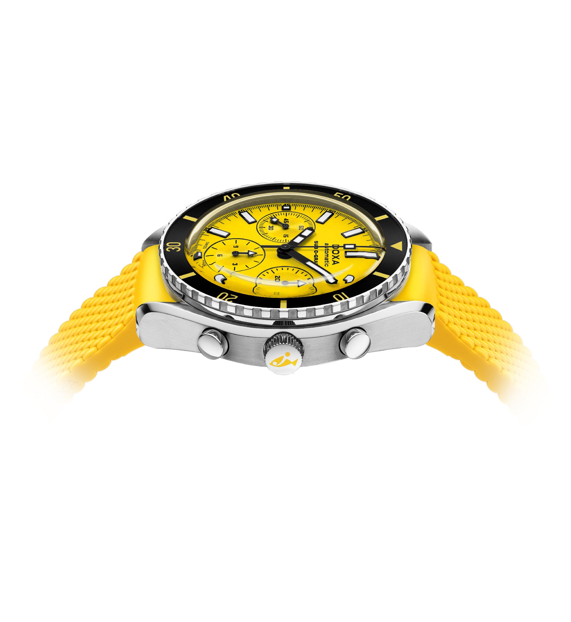 DOXA - Sub 200 C-Graph Divingstar Gul & Gummiband 798.10.361.31