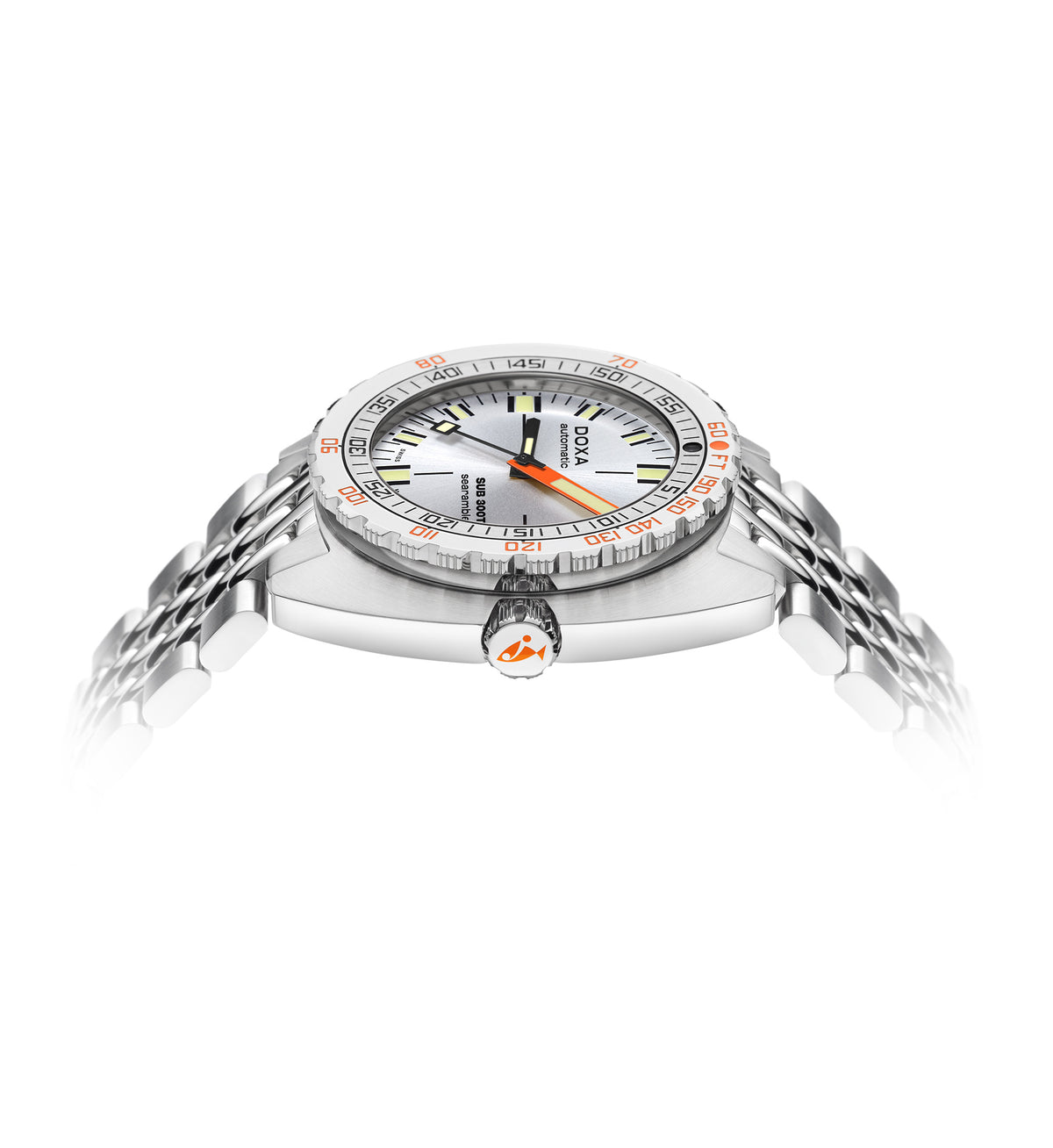 DOXA SUB 300T Searambler Silver & stålarmband 840.10.021.10