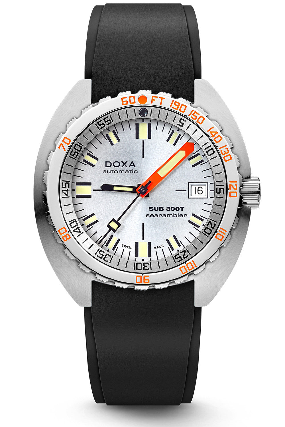 DOXA - SUB 300T Searambler Silver & Rubber Strap 840.10.021.20