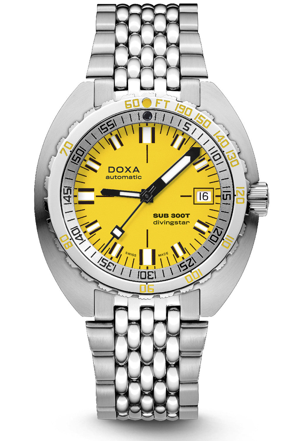 DOXA SUB 300T Divingstar Yellow & Steel Bracelet 840.10.361.10