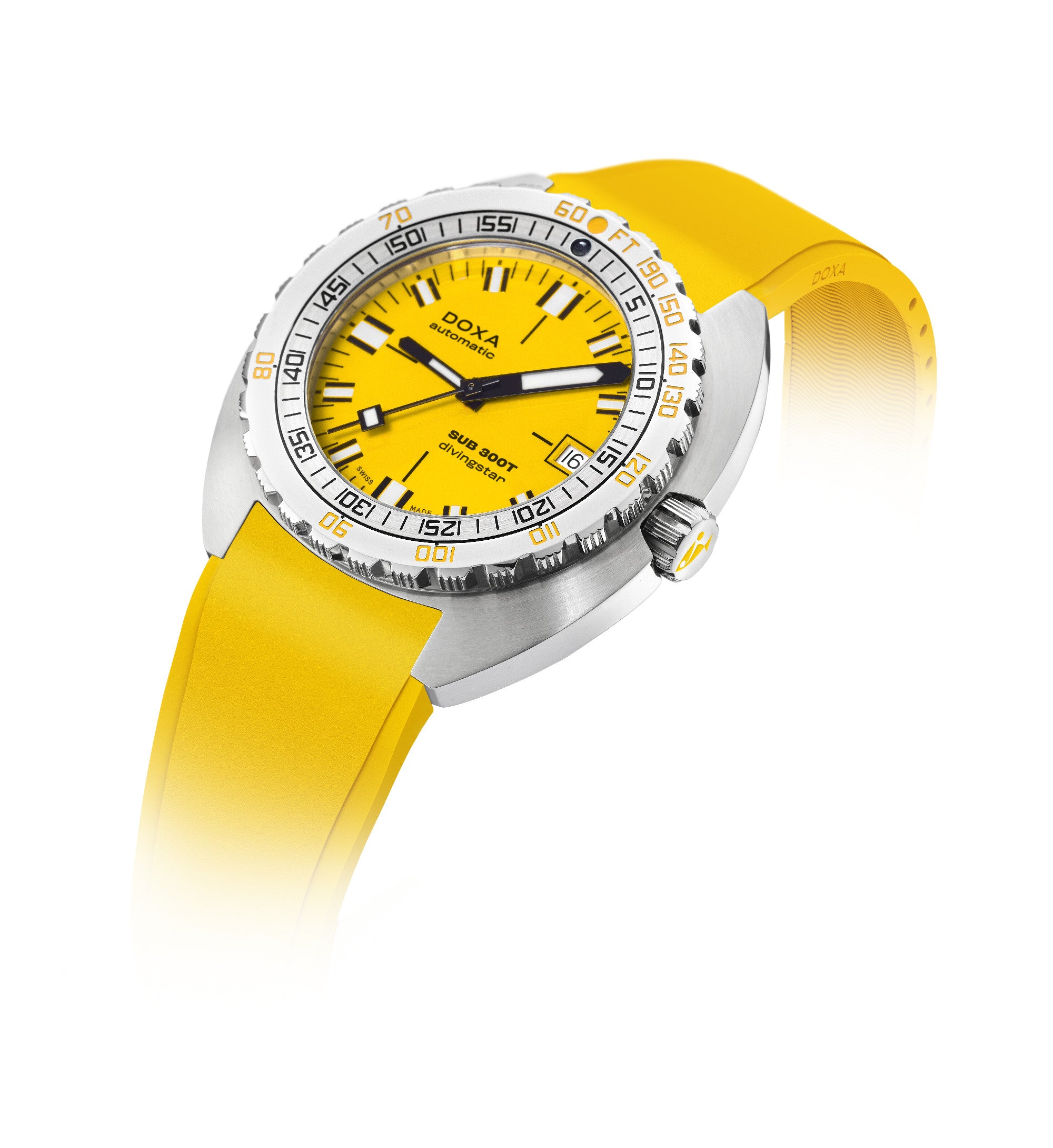 DOXA SUB 300T Divingstar Yellow & Rubber Strap 840.10.361.31
