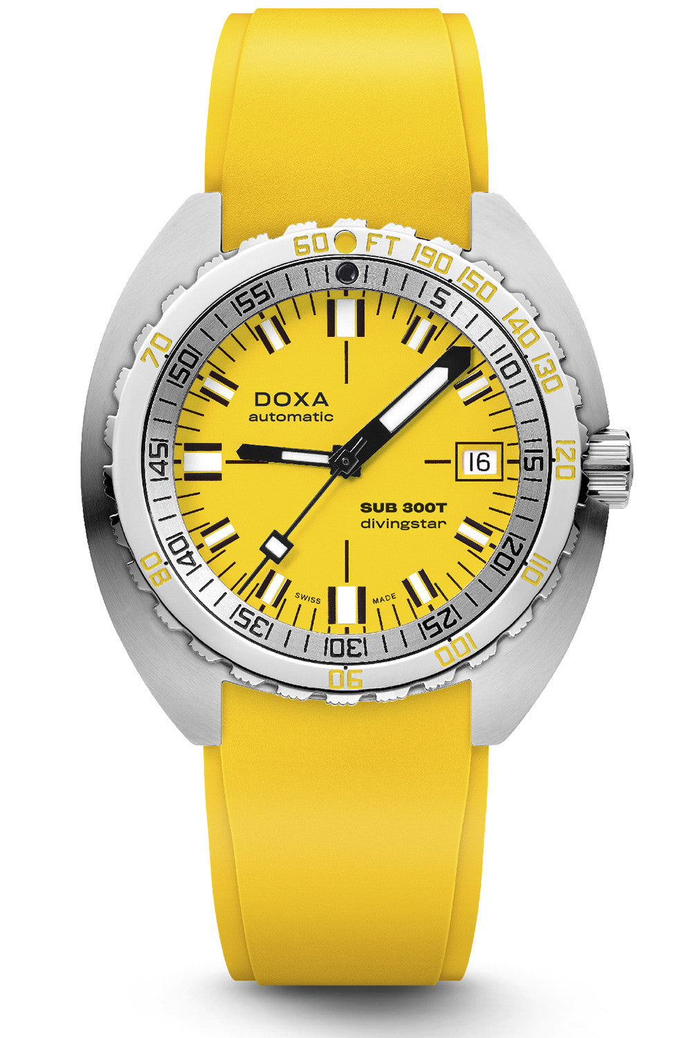 DOXA SUB 300T Divingstar Yellow & Rubber Strap 840.10.361.31