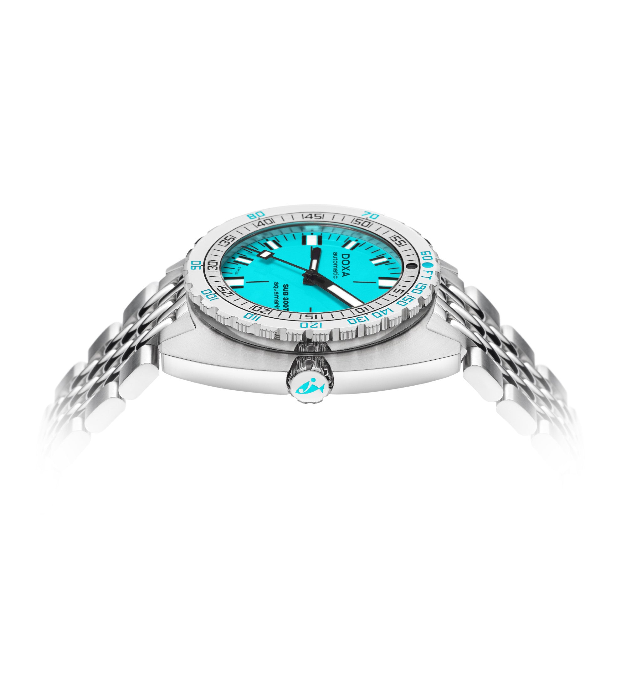 DOXA SUB 300T Aquamarine Turquoise & Steel Bracelet 840.10.241.10