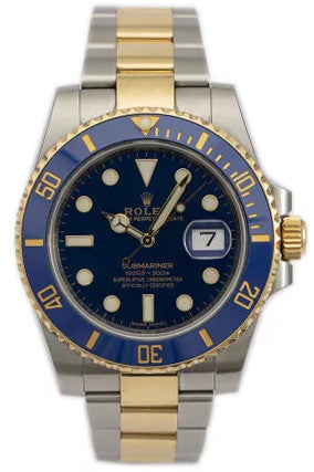 SÅLD - BEGAGNAD Rolex Submariner Date 40mm Blå, Stål & Guld 116613LB