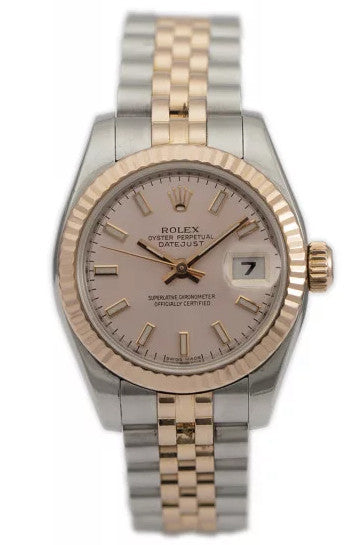 SÅLD - BEGAGNAD Rolex Lady Datejust 26 mm automatisk, roséguld & stål 179171