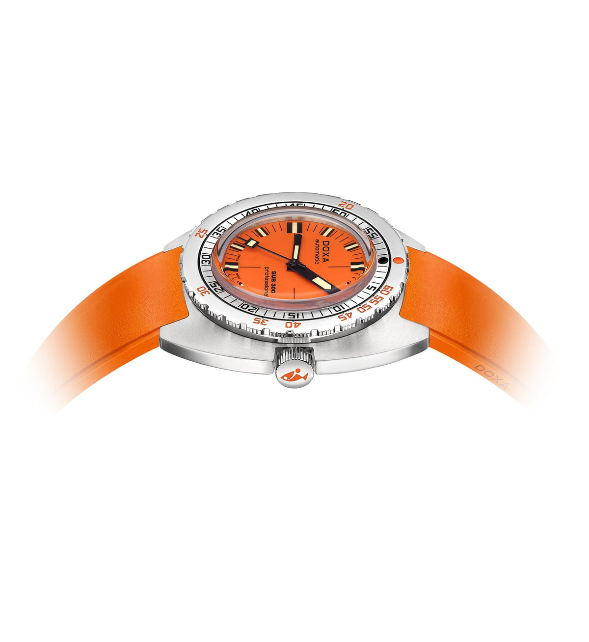 DOXA - Sub 300 Professional Orange & Gummiband 821.10.351.21