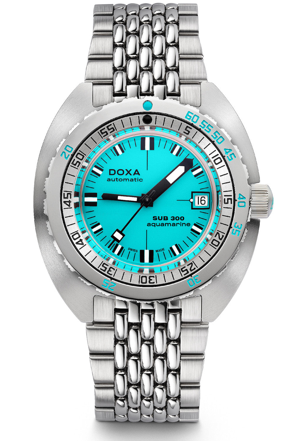 DOXA - Sub 300 Aquamarine Turquoise & Steel Bracelet 821.10.241.10