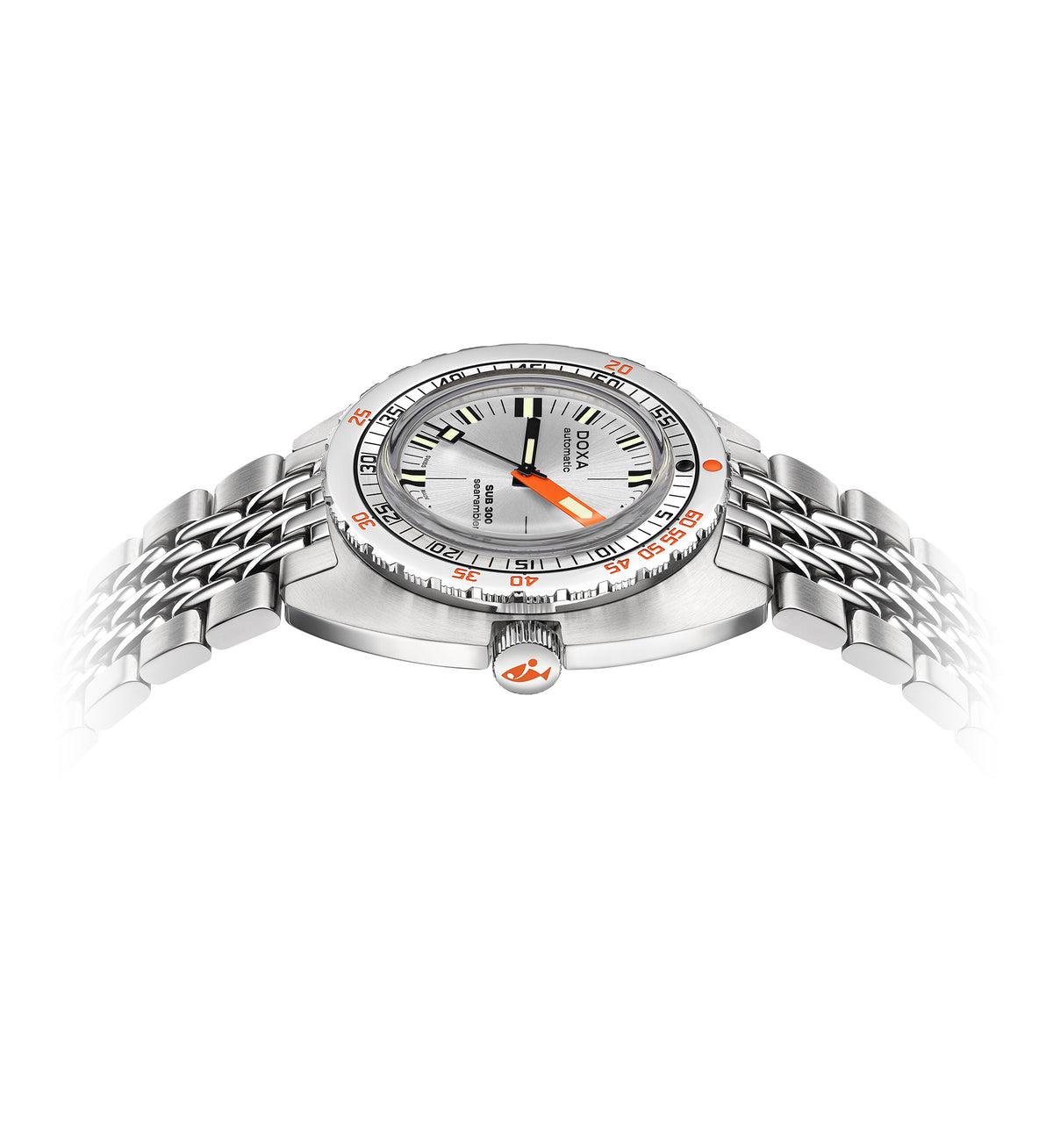 DOXA - Sub 300 Searambler Silver & stållänk 821.10.021.10