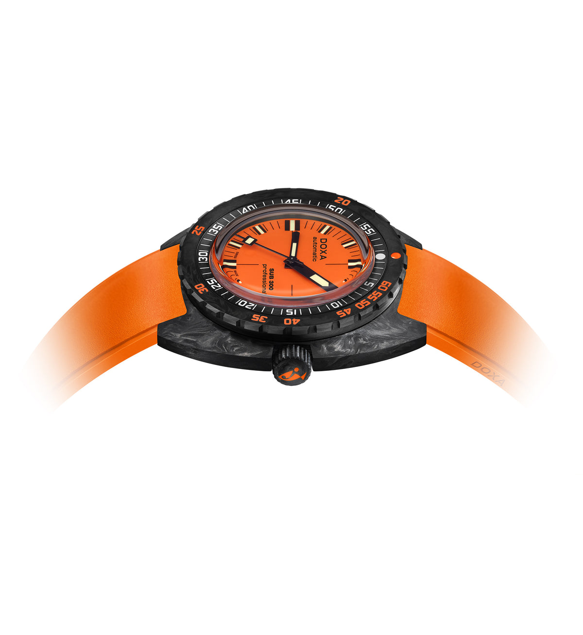 DOXA - Sub 300 Carbon Professional Orange & Rubber Strap 822.70.351.21