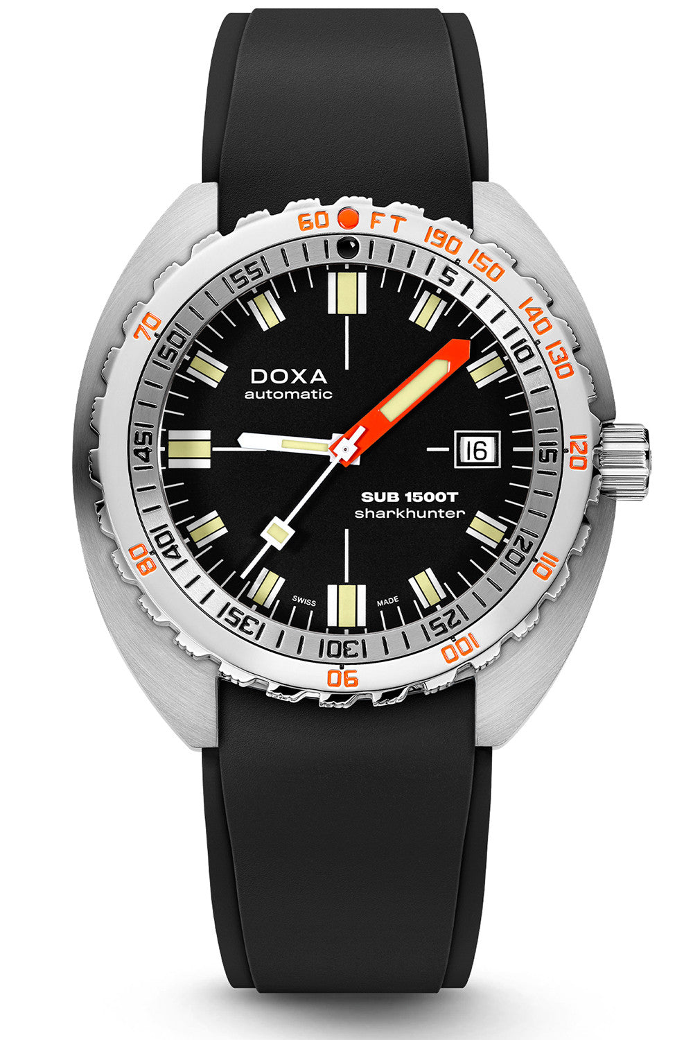DOXA - Sub 1500T Sharkhunter Black & Rubber Strap 883.10.101.20