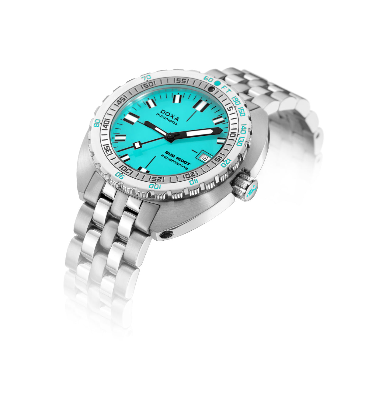 DOXA - Sub 1500T Aquamarine Turquoise & Steel Bracelet 883.10.241.10