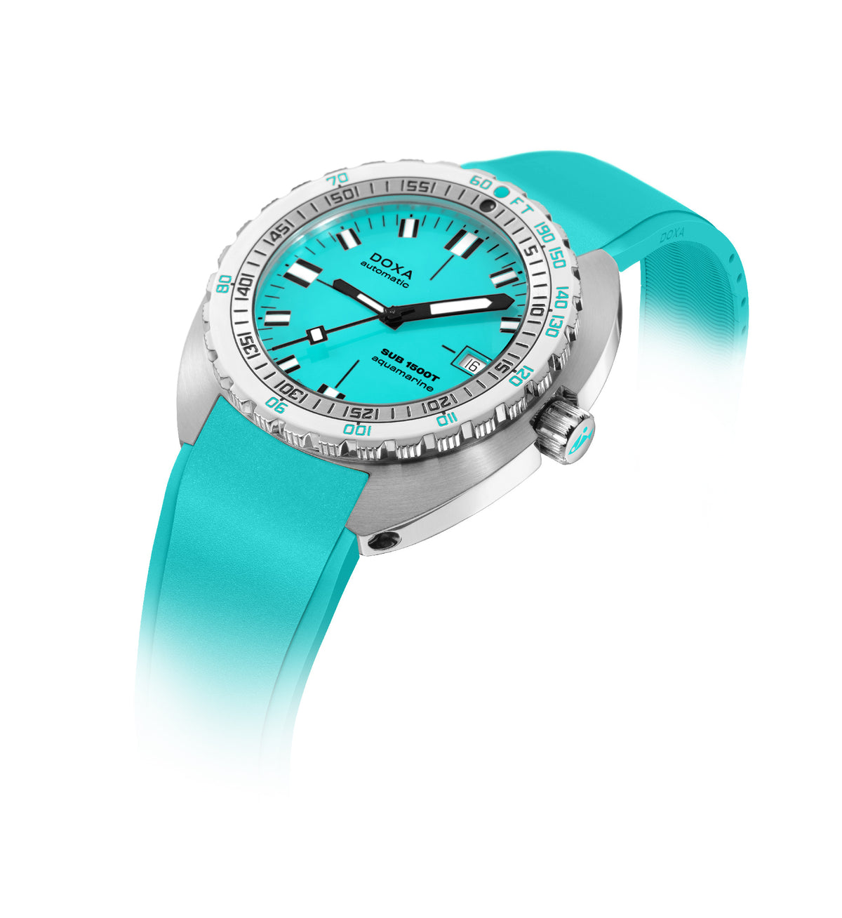 DOXA - Sub 1500T Aquamarine Turquoise & Rubber Strap 883.10.241.25