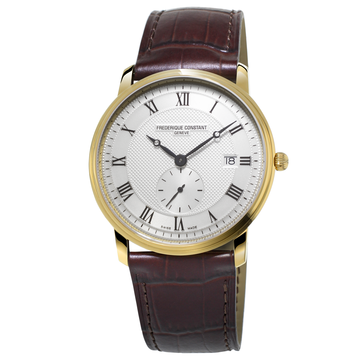 Frederique Constant Classics Slimline Small Second 37mm Guld PVD FC-245M5S5