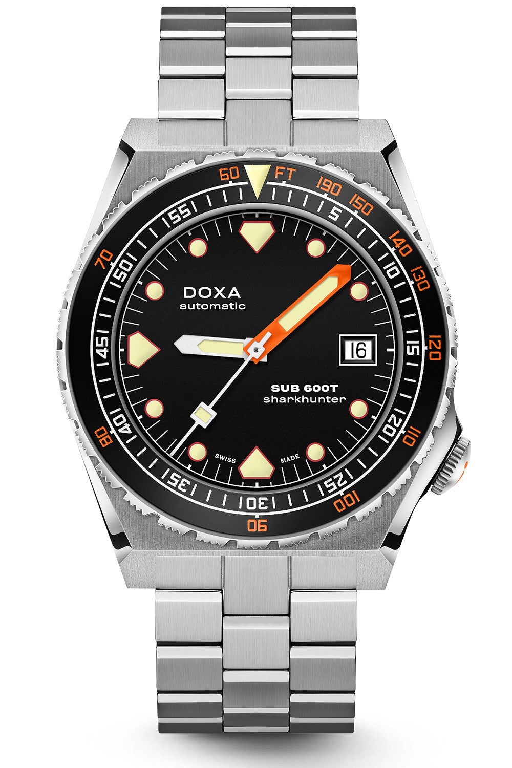 DOXA - Sub 600T Sharkhunter Ceramic Inlay Svart & Stållänk 861.10.101.10