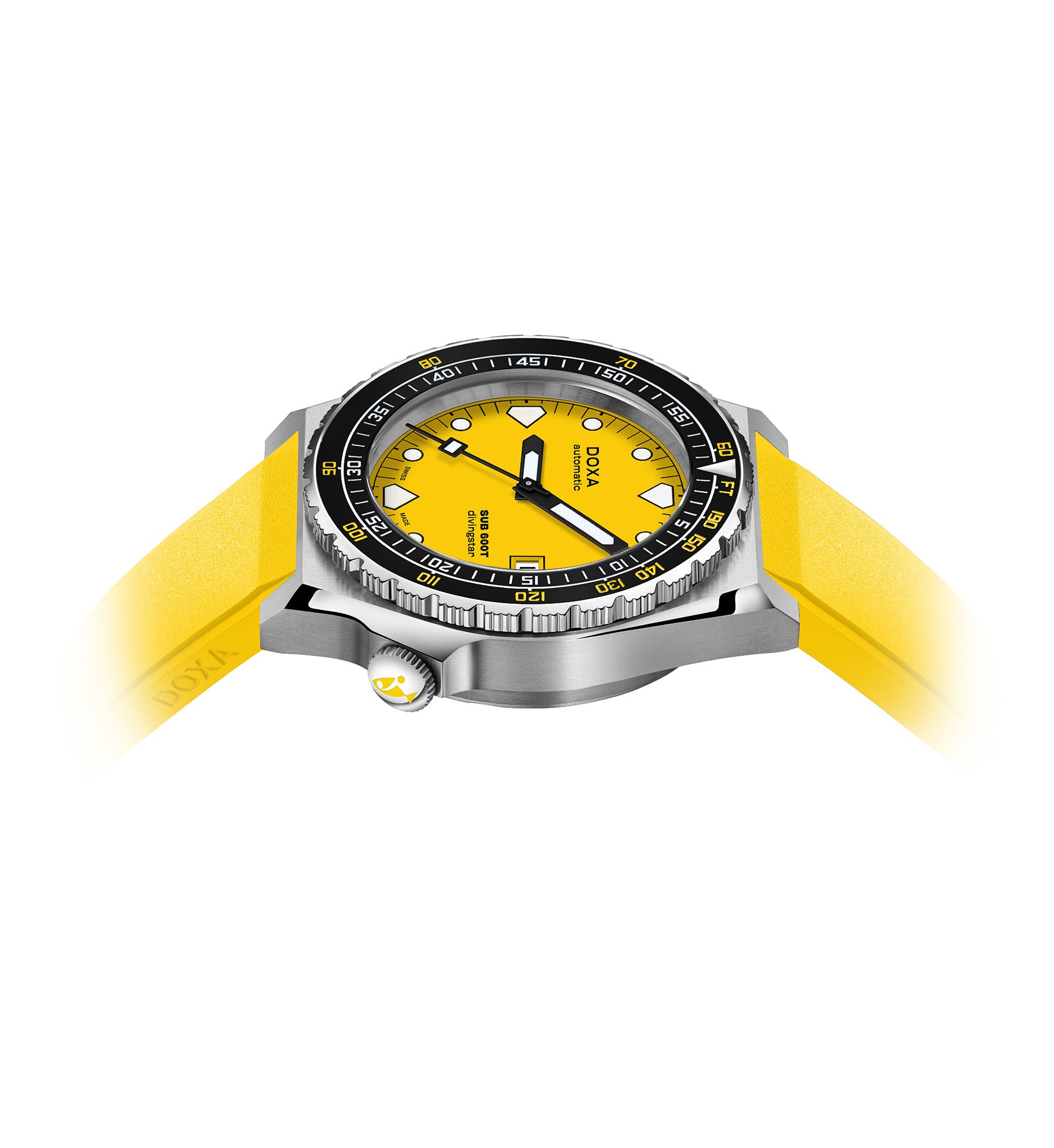 DOXA - Sub 600T Divingstar Ceramic Inlay Yellow & Rubber Strap 861.10.361.31