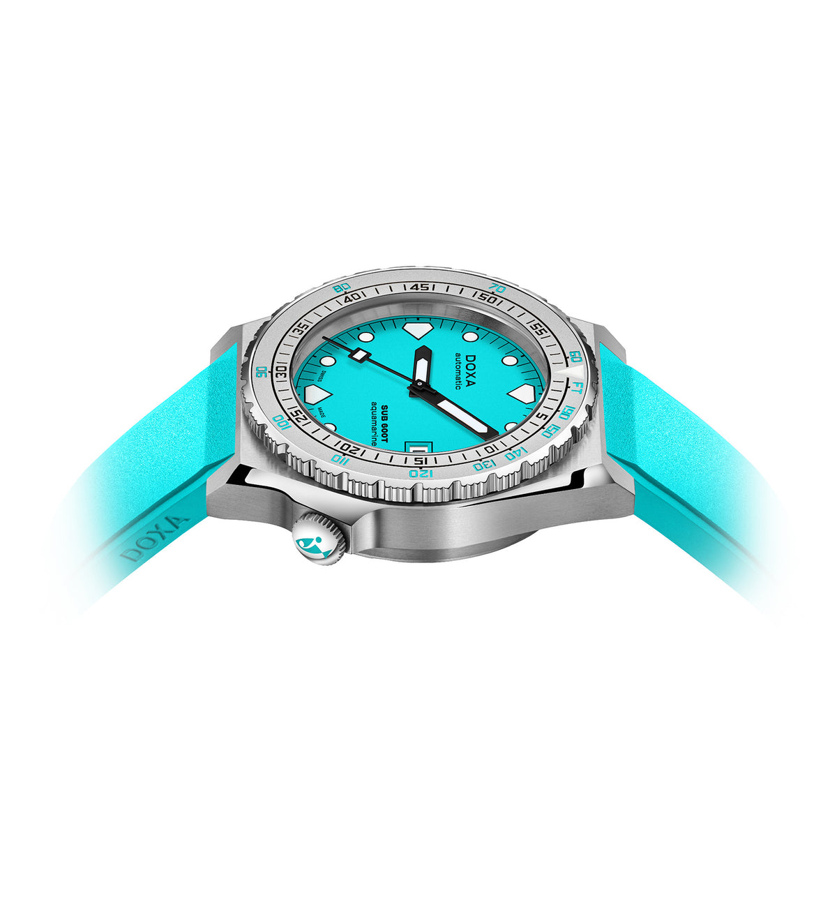 DOXA - Sub 600T Aquamarine Turkos & Gummiband 862.10.241.25