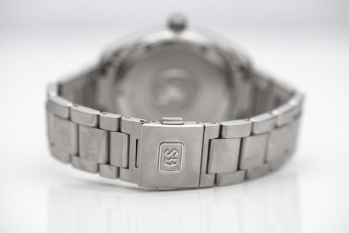 SOLD - PRE-OWNED Seiko Grand Seiko Steel Steel Bracelet Black Ref SBGA285G