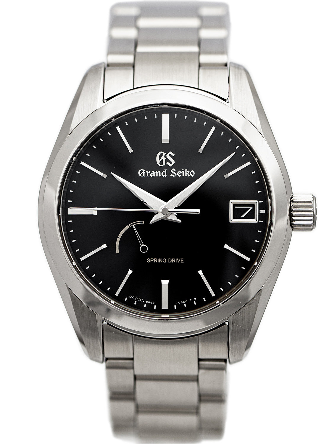 SOLD - PRE-OWNED Seiko Grand Seiko Steel Steel Bracelet Black Ref SBGA285G