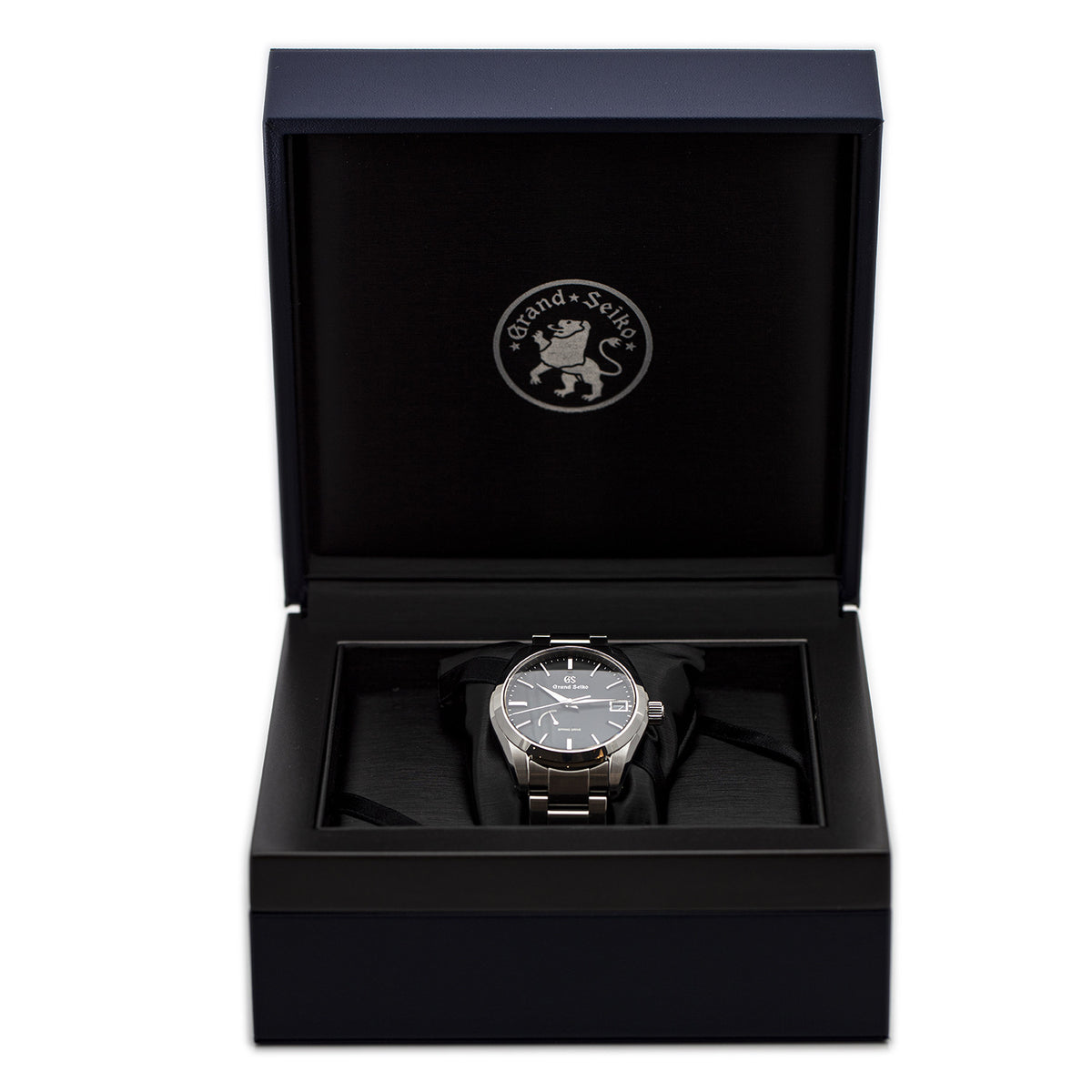 SOLD - PRE-OWNED Seiko Grand Seiko Steel Steel Bracelet Black Ref SBGA285G
