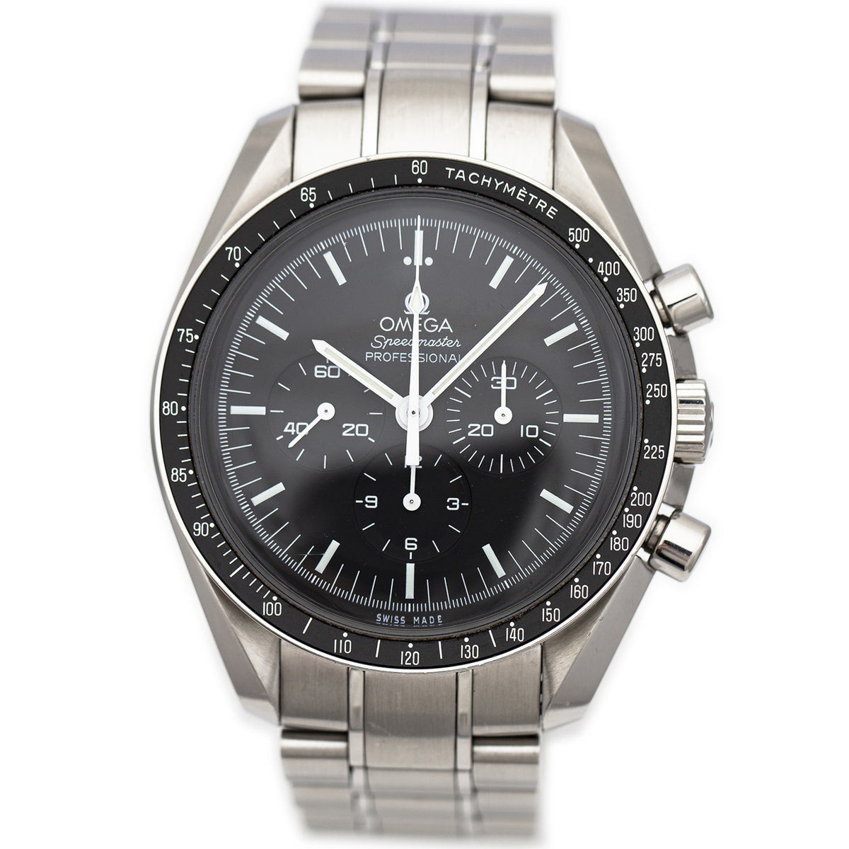 SOLD - PRE-OWNED Omega Speedmaster Professional Moonwatch Black & Seel Ref 31130423001005